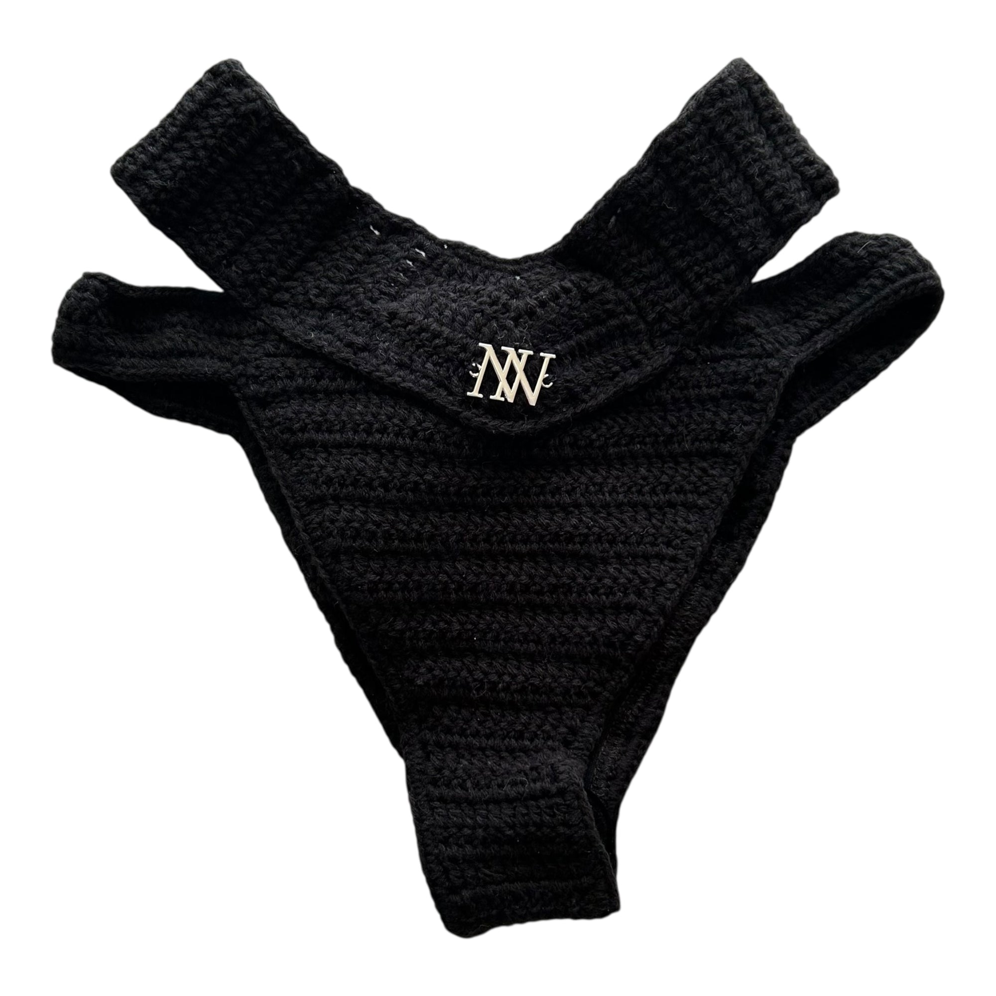 Black Body Wrap Crochet Bikini Bottom by Nikita Naomi