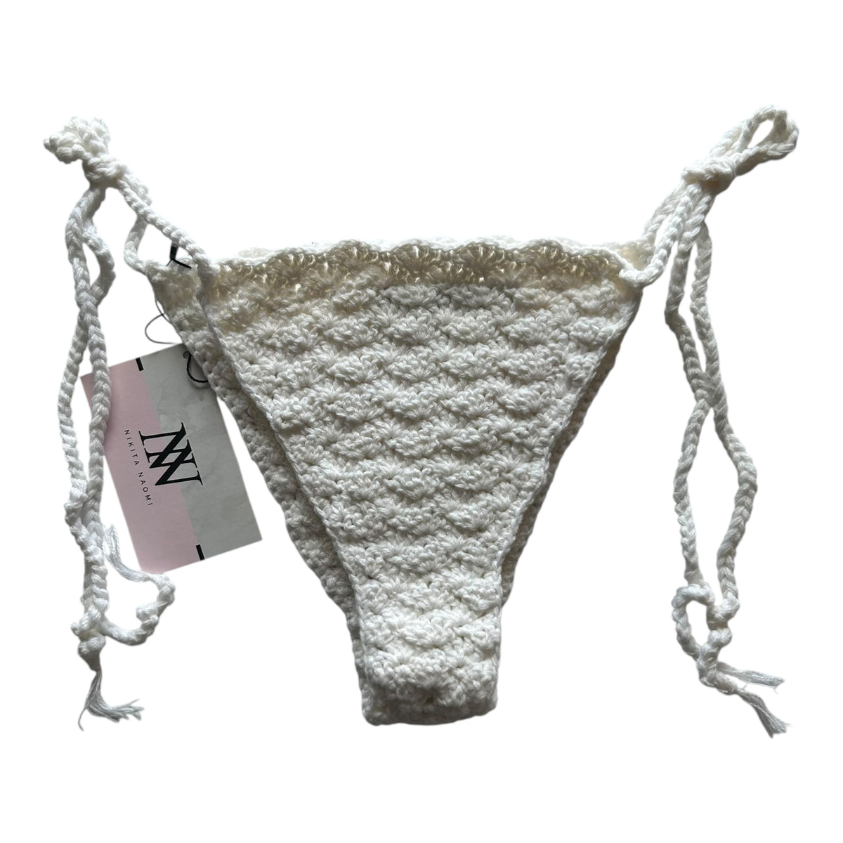 White Shell Crochet Bikini Bottom by Nikita Naomi