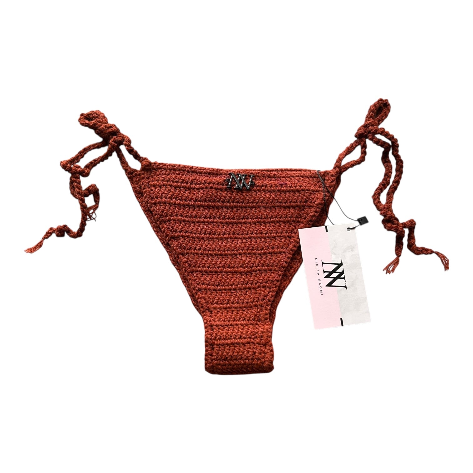 Brown Classic Crochet Bikini Bottom by Nikita Naomi
