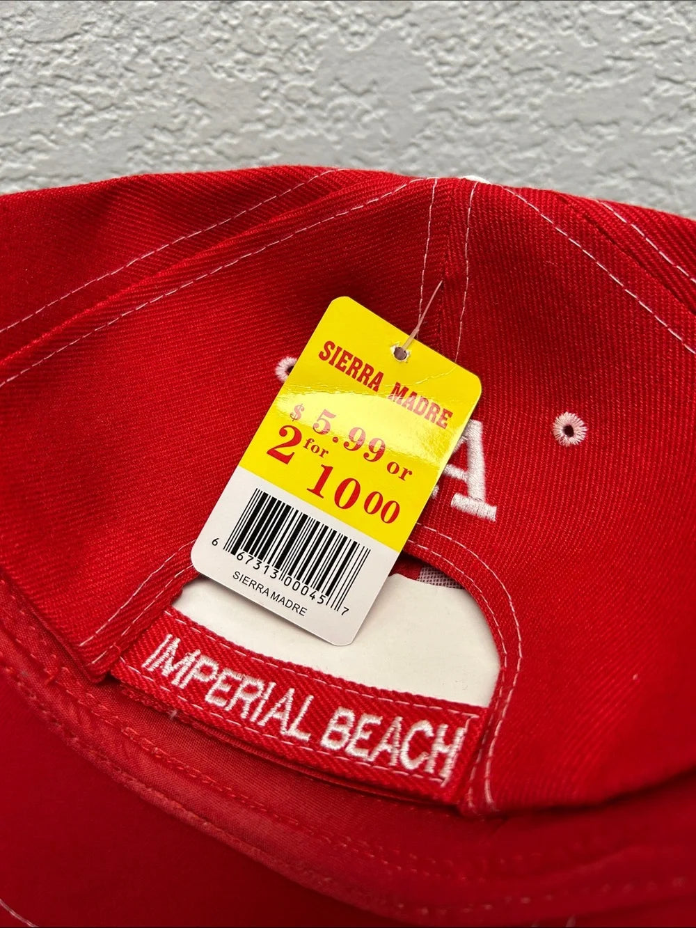Imperial Beach Red Baseball Cap