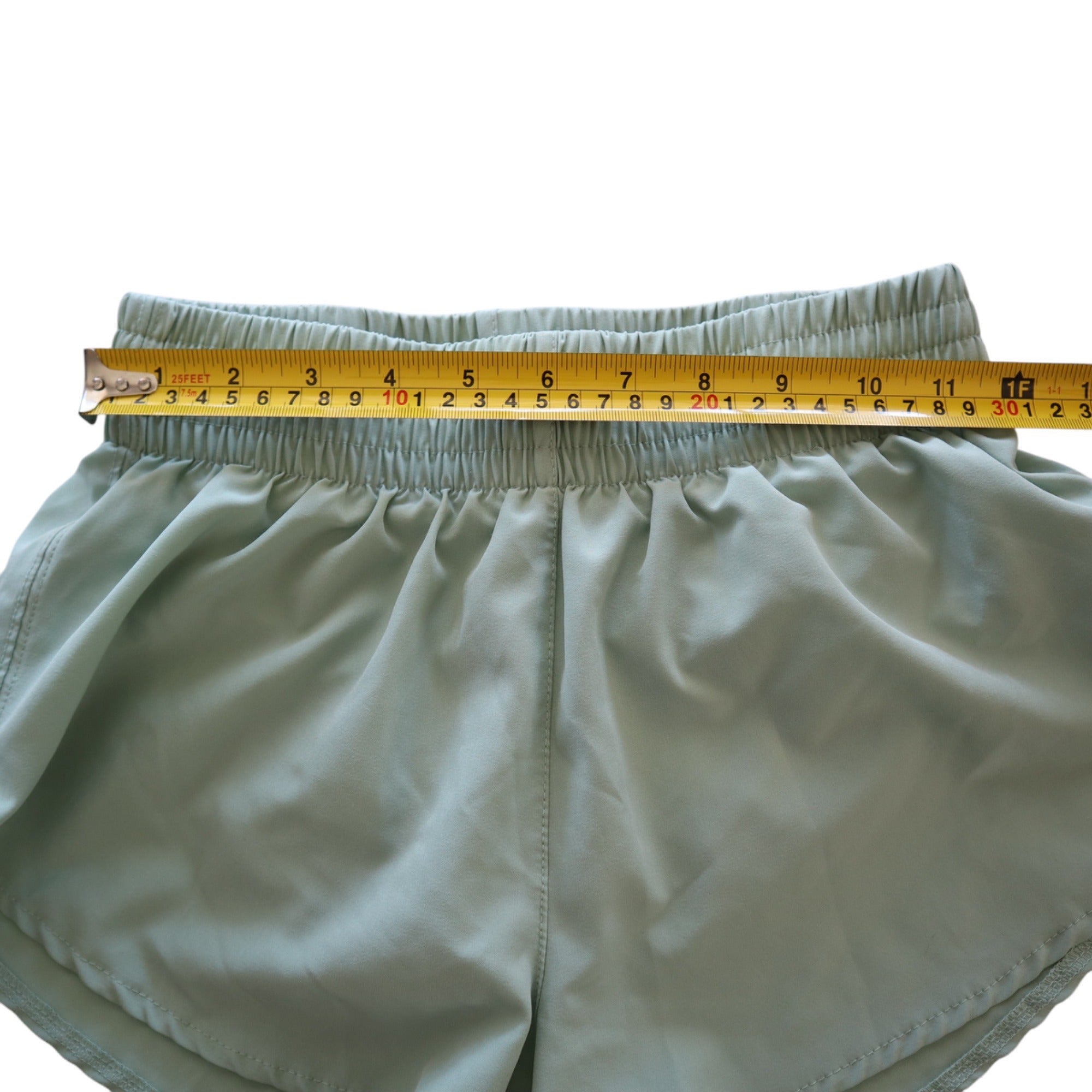 Asics Women's XS Light Green Running Shorts With Built-In Briefs