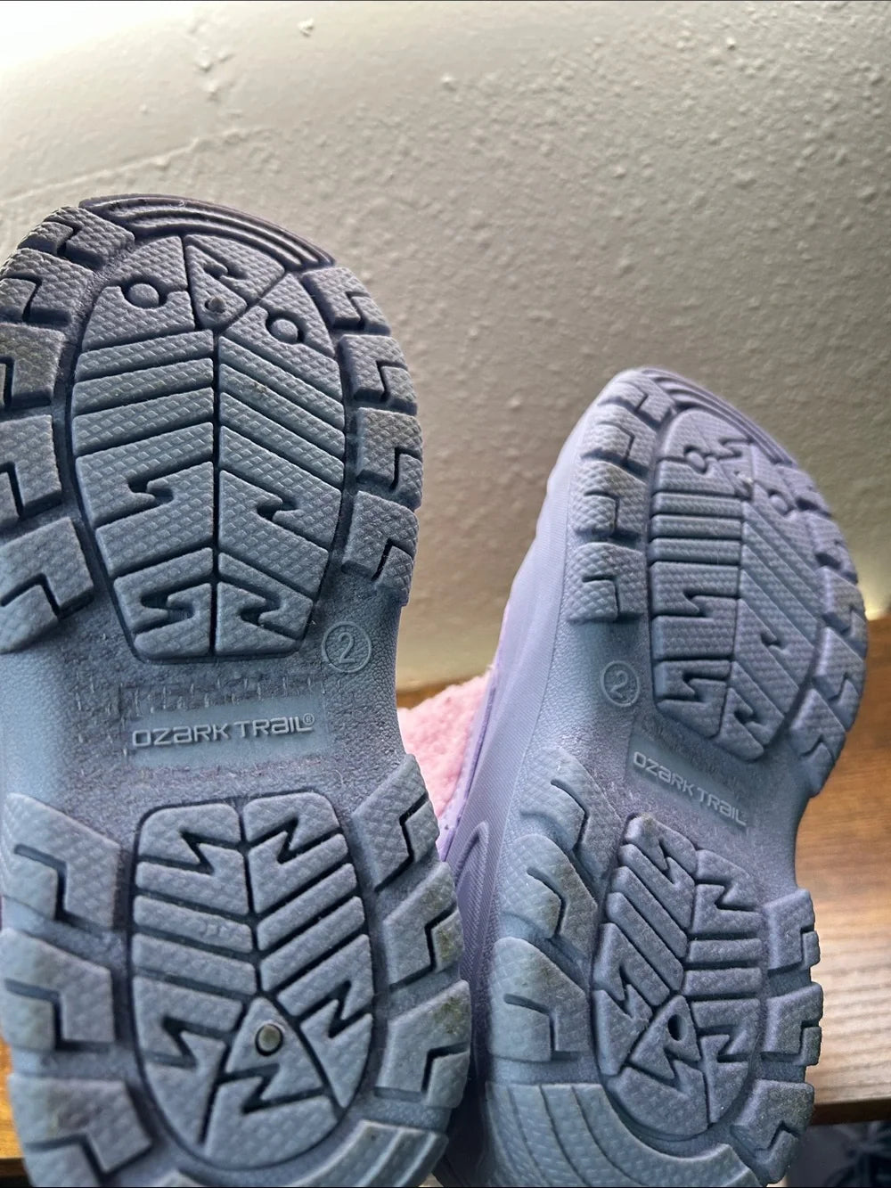 Ozark Trail Pink and Light Blue Kids Snow Boots