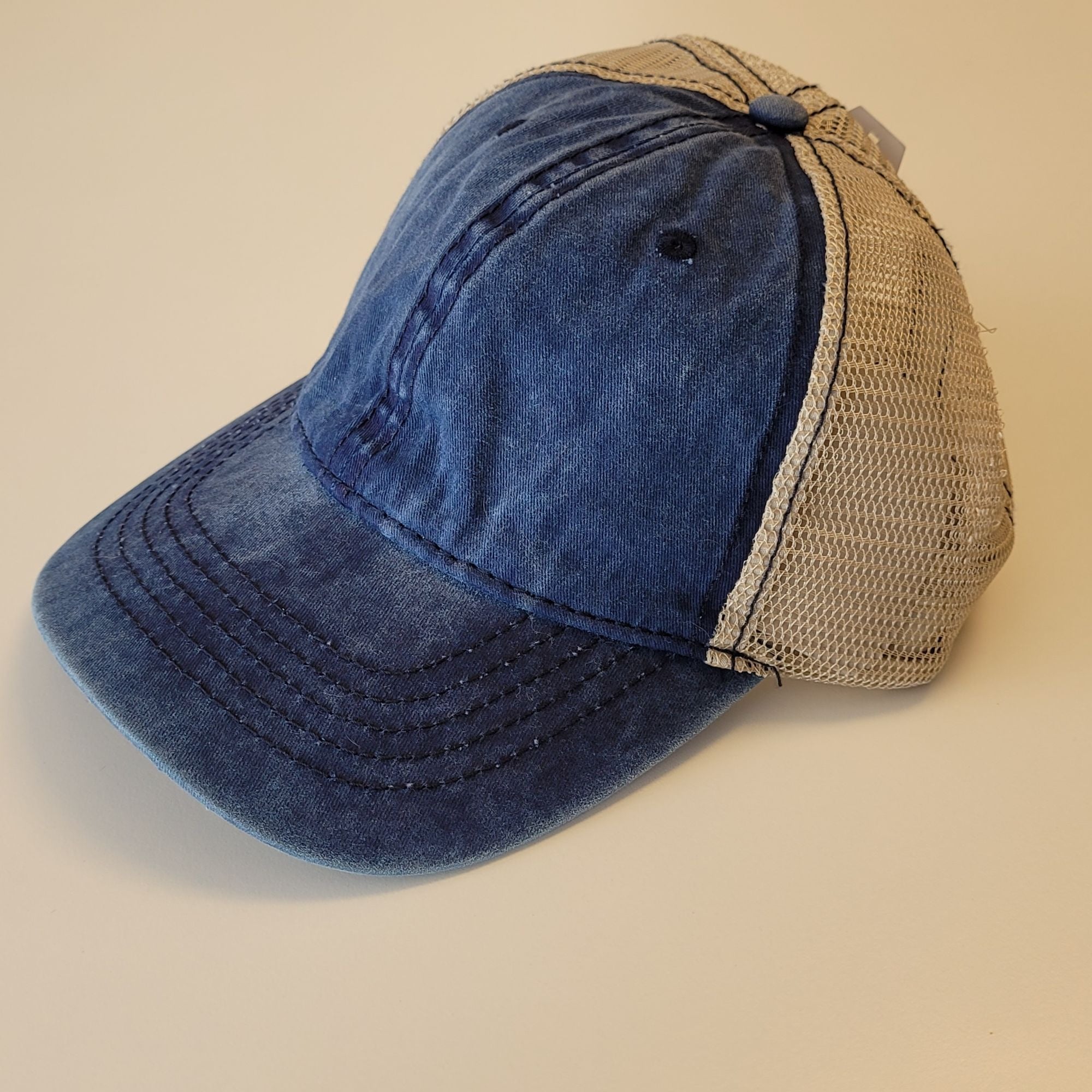 Time and Tru Blue Cove Mesh Twill Cap One Size, New with Tags