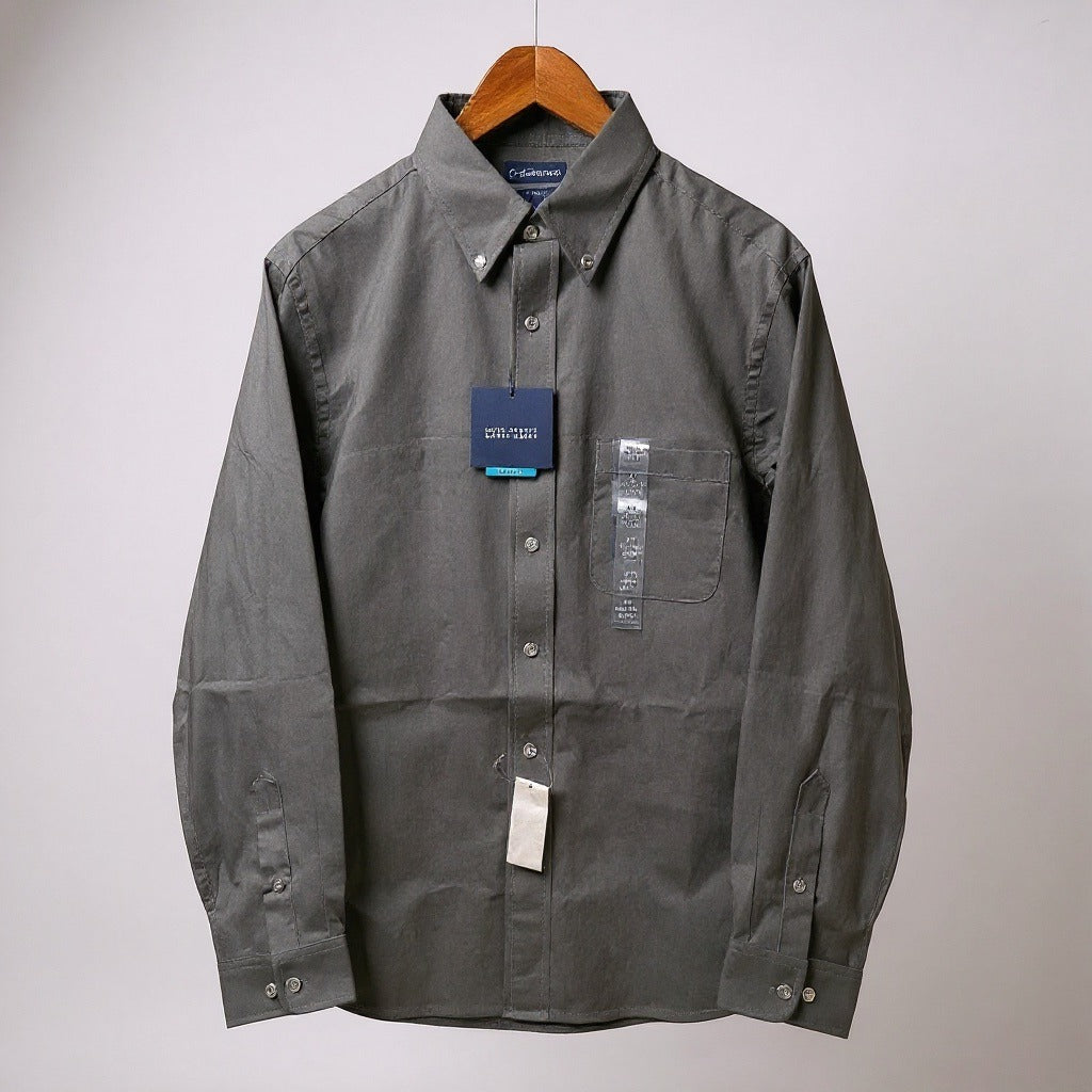 Croft & Barrow Mens Classic Fit Long Sleeve Dress Shirt M 15.5-16 34/35 Gray