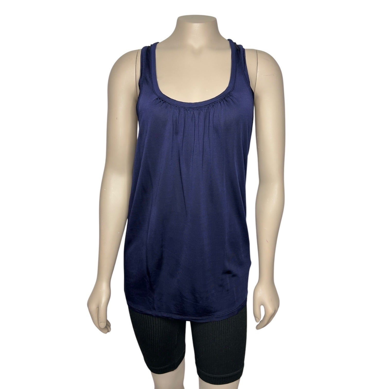 Ted Baker London Women's Size 4 Navy Blue Scoop Neck Racer back Tank Top