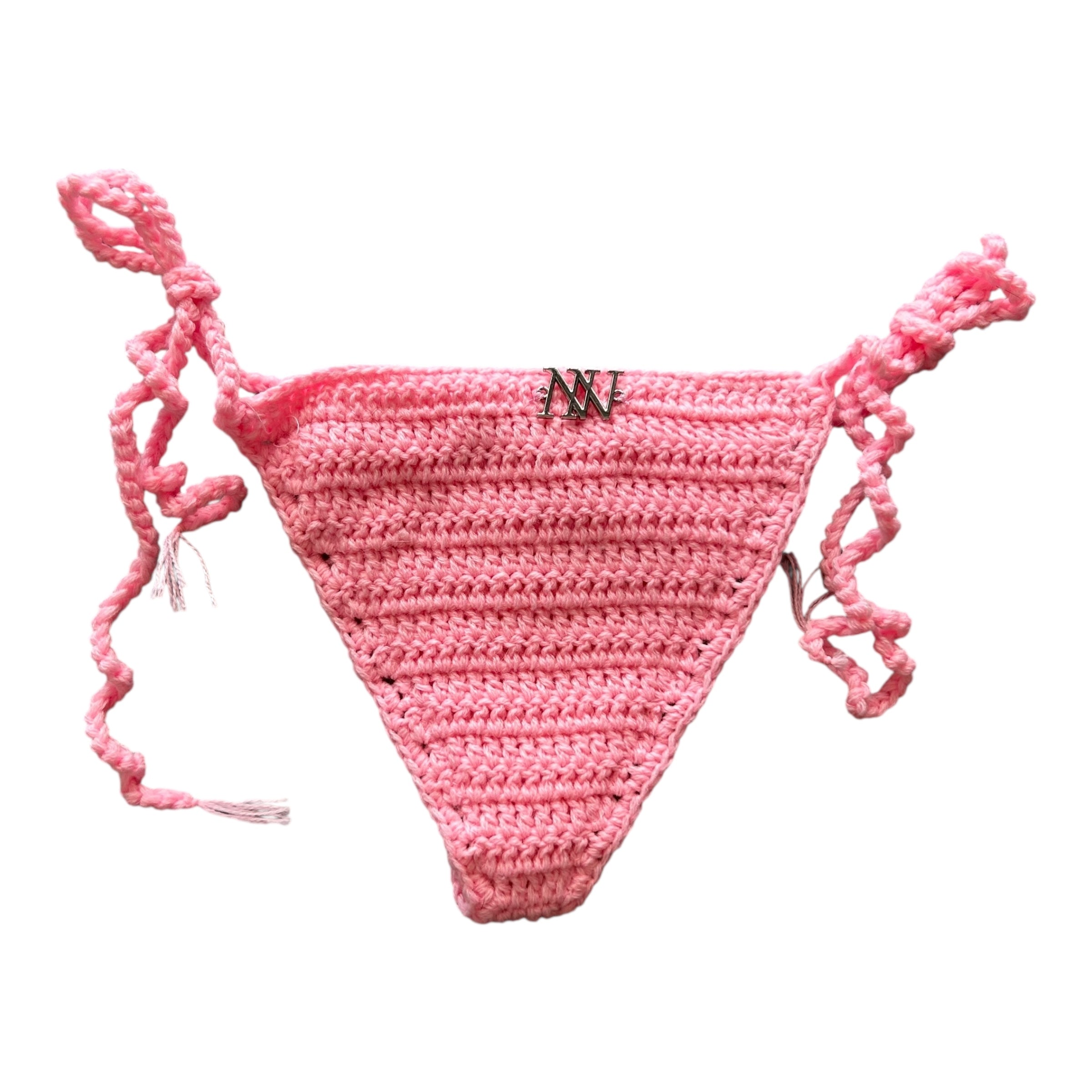 Pink Mini Crochet Bikini Bottom by Nikita Naomi