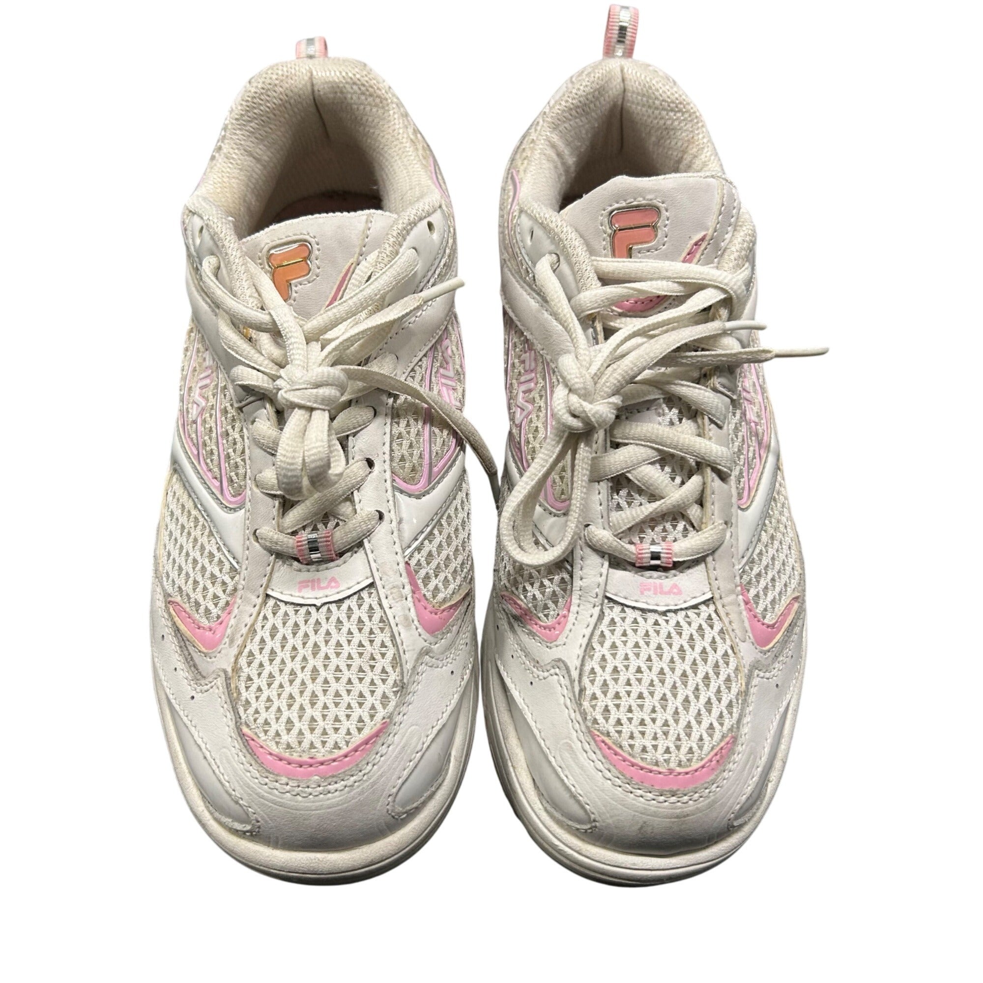 Fila Women's Athletic Running Shoes Pink & White Mesh & Leather Size 7.5