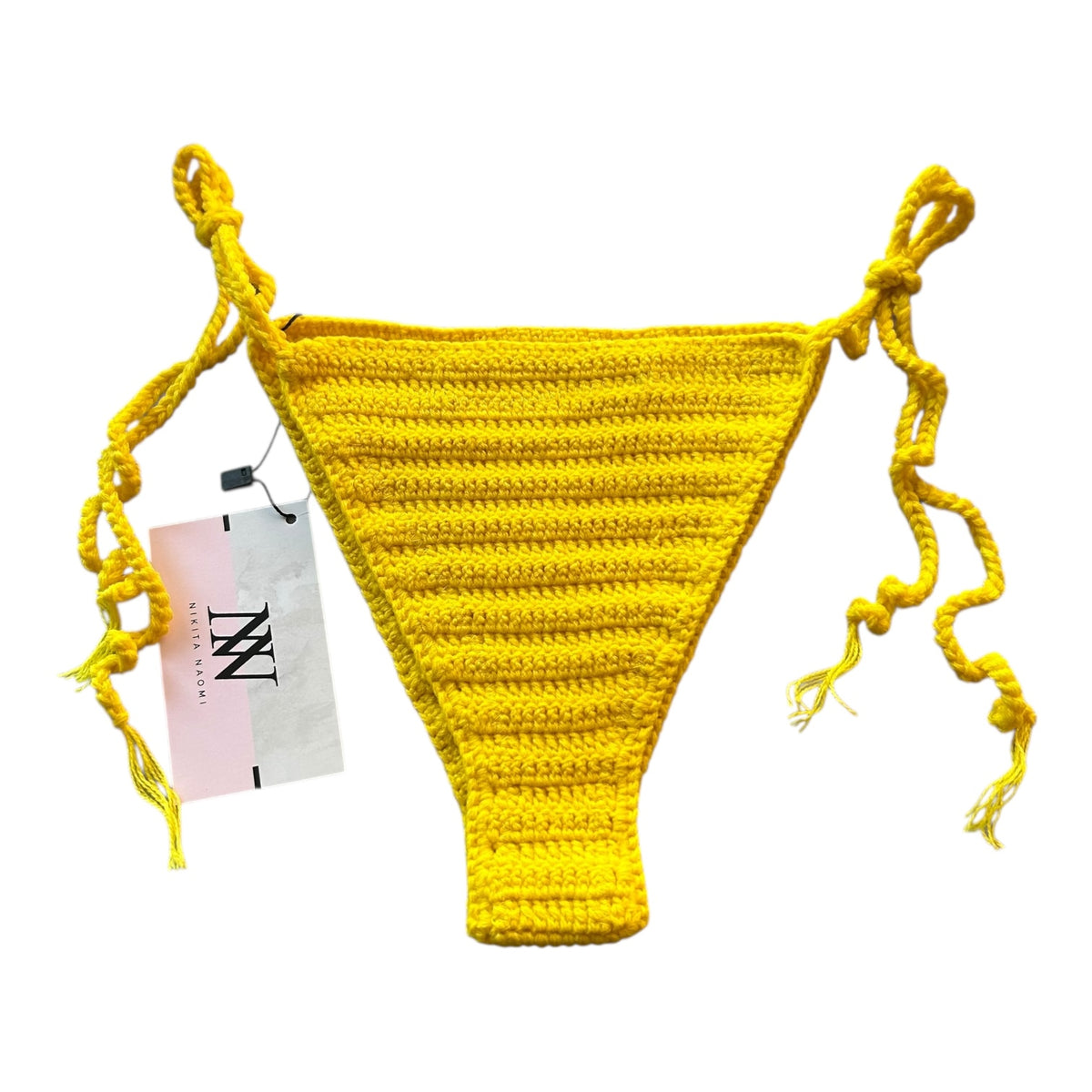 Sunny Yellow Classic Crochet Bikini Bottom by Nikita Naomi