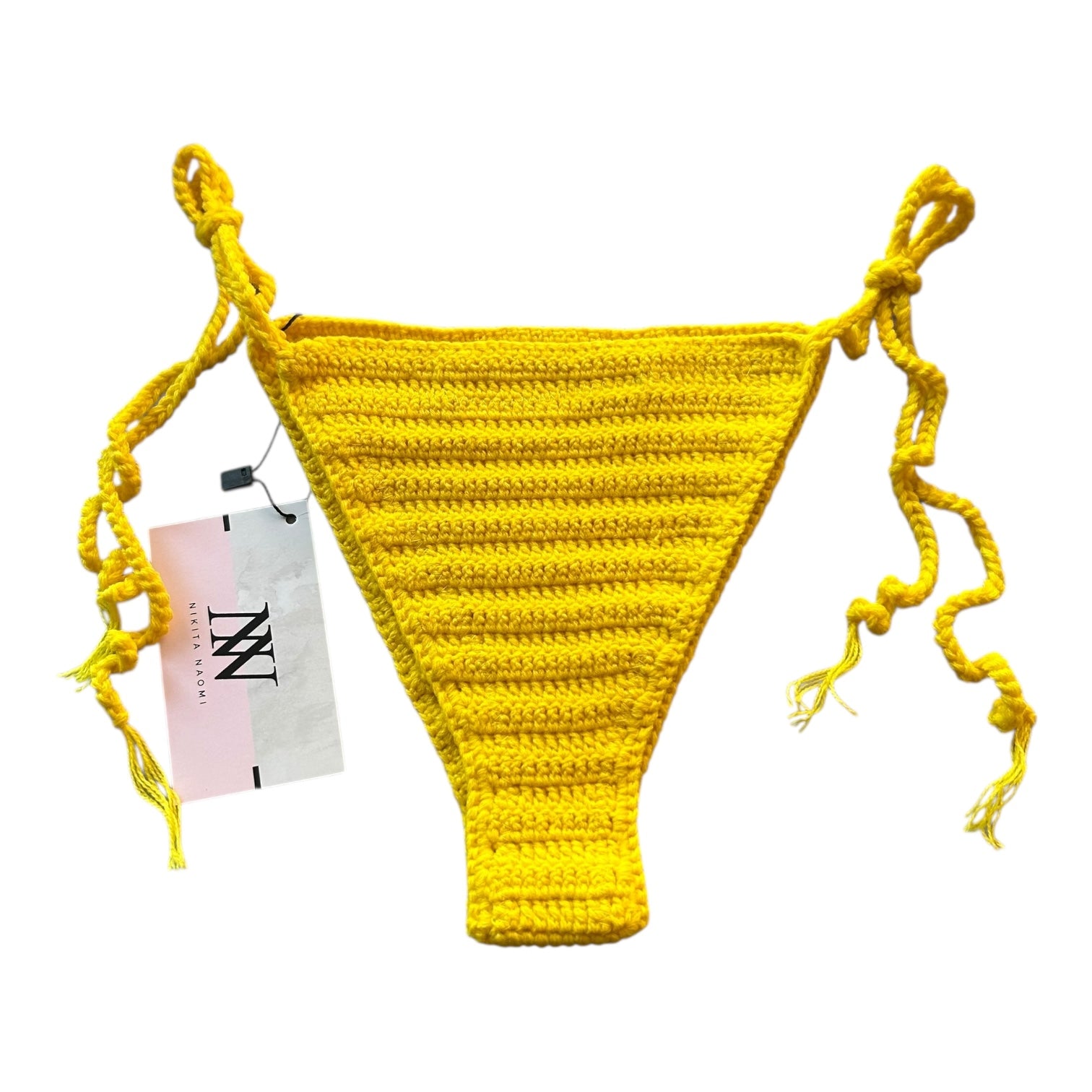 Sunny Yellow Classic Crochet Bikini Bottom by Nikita Naomi