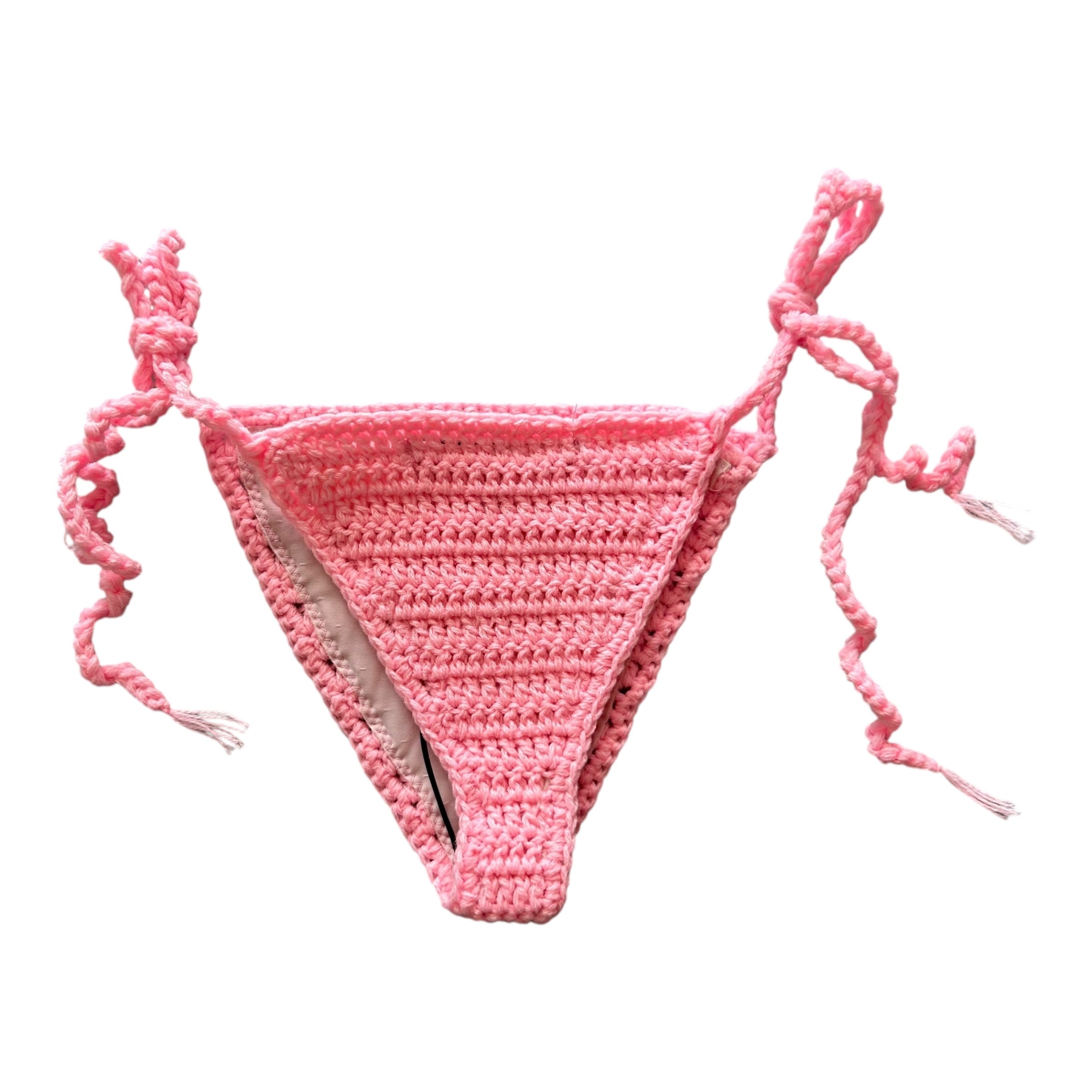 Pink Mini Crochet Bikini Bottom by Nikita Naomi