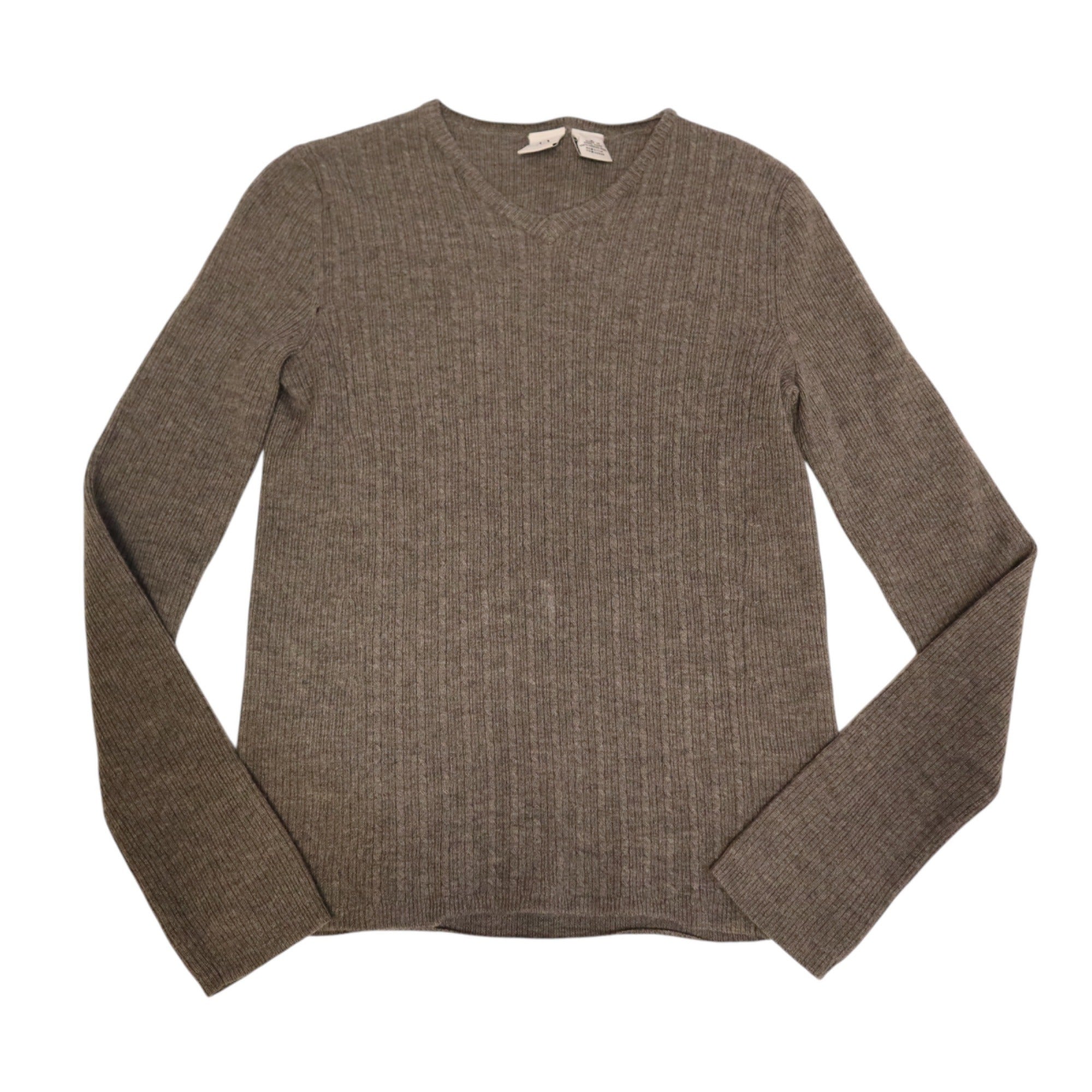 Armani Exchange Women's Gray Wool V-Neck Sweater Small