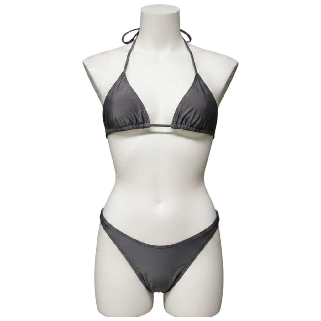 Black Triangle Tie Side Bikini Set Two Piece Swimsuit