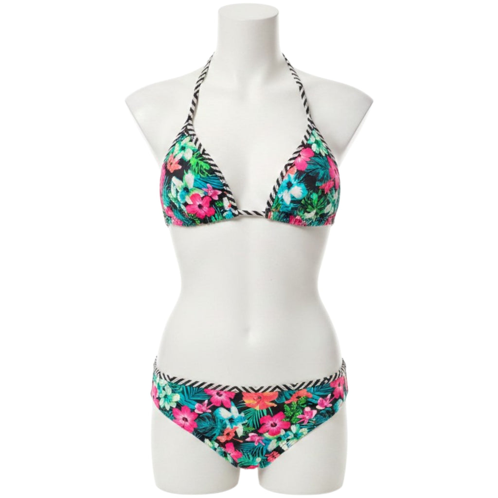 #1040 Floral Tropical Print Bikini Set Multicolor Two Piece Swimsuit