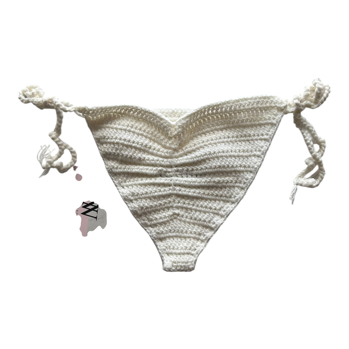 White Nova Crochet Bikini Bottom by Nikita Naomi