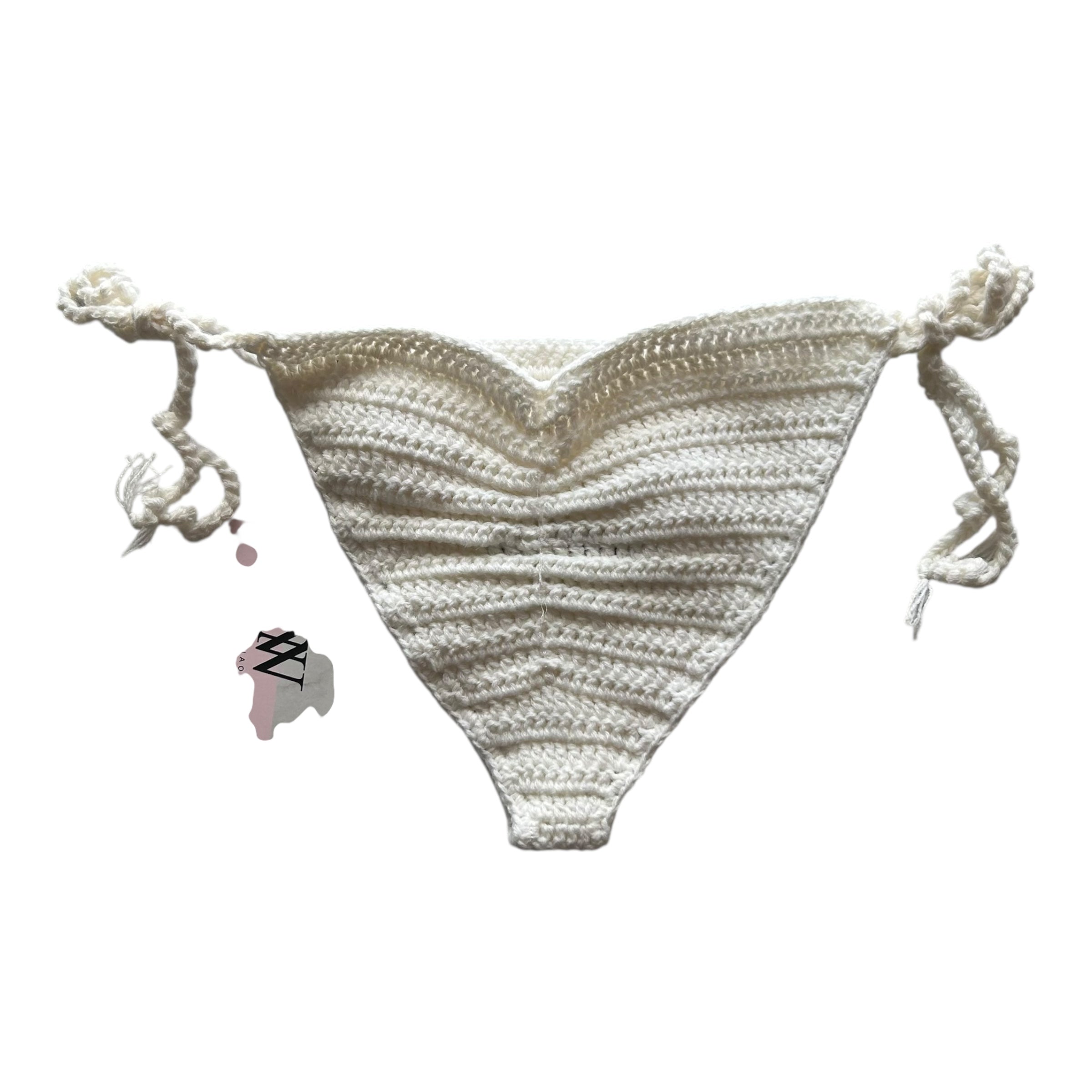 White Nova Crochet Bikini Bottom by Nikita Naomi