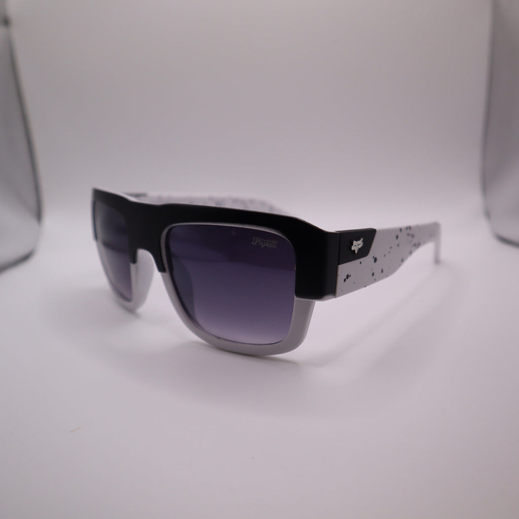 #1018 Fox The Decorum Black & White Speckled Sunglasses With Gradient Lenses
