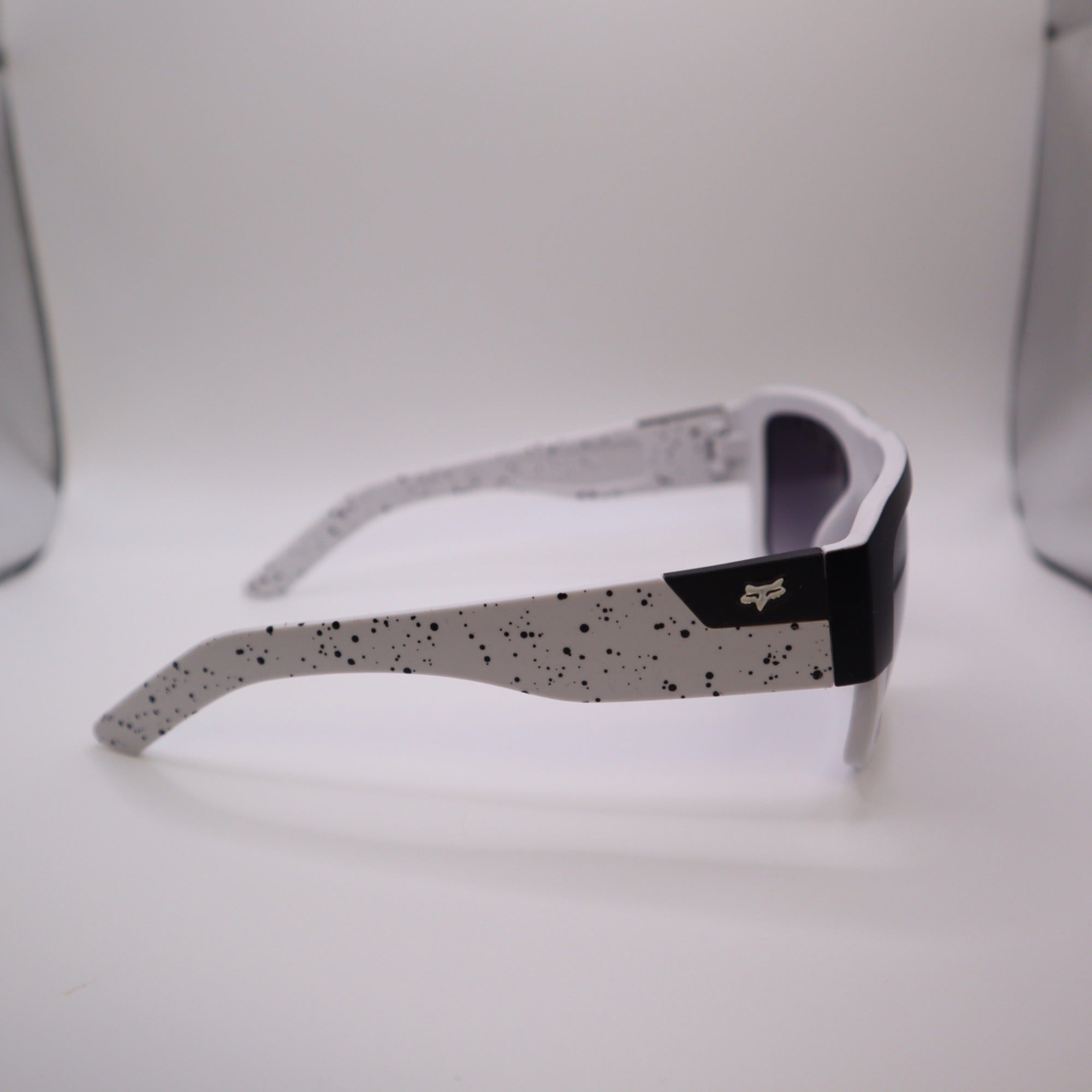 #1018 Fox The Decorum Black & White Speckled Sunglasses With Gradient Lenses