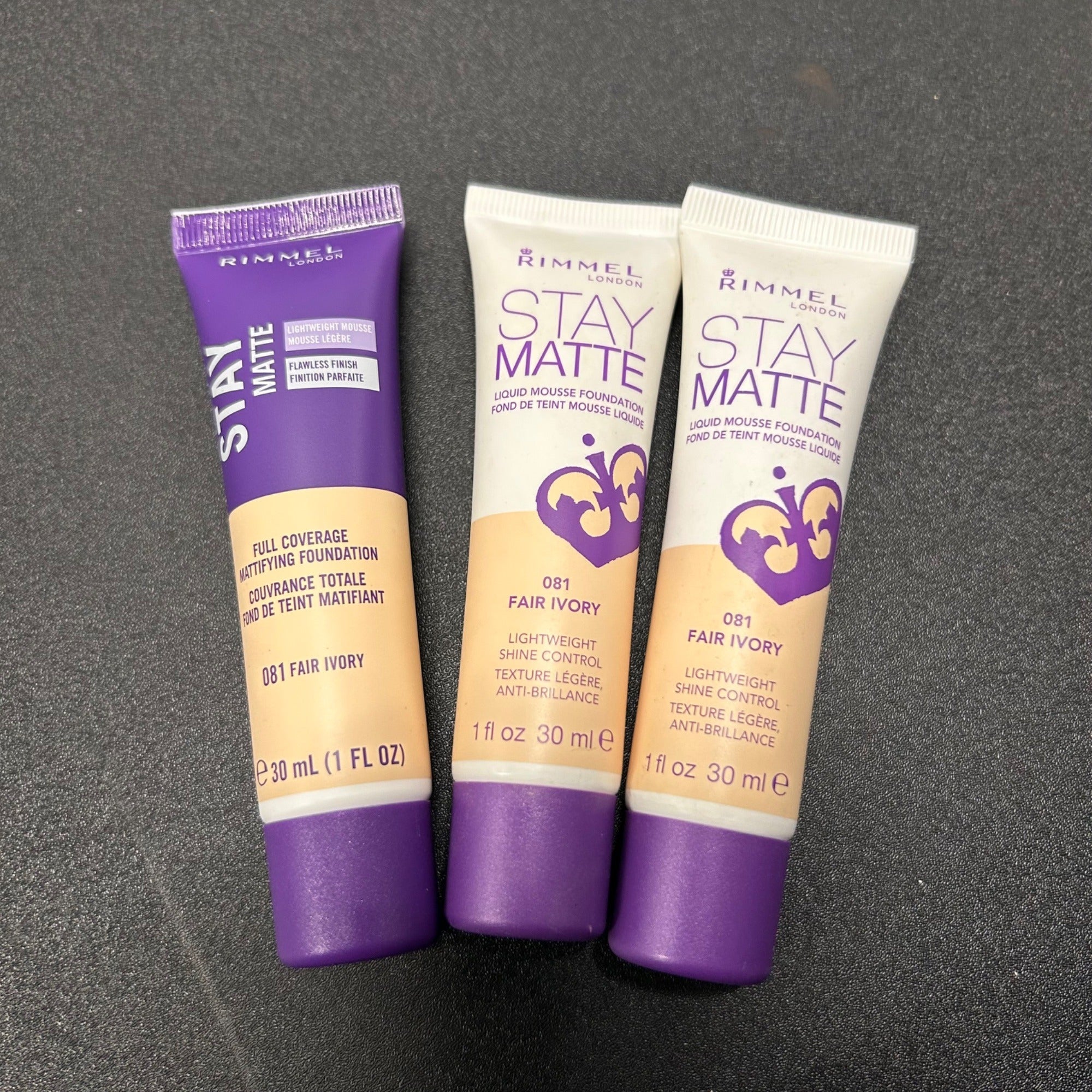 Rimmel London (3 Pack) Stay Matte Foundation 081 Fair Ivory 1 Fl Oz