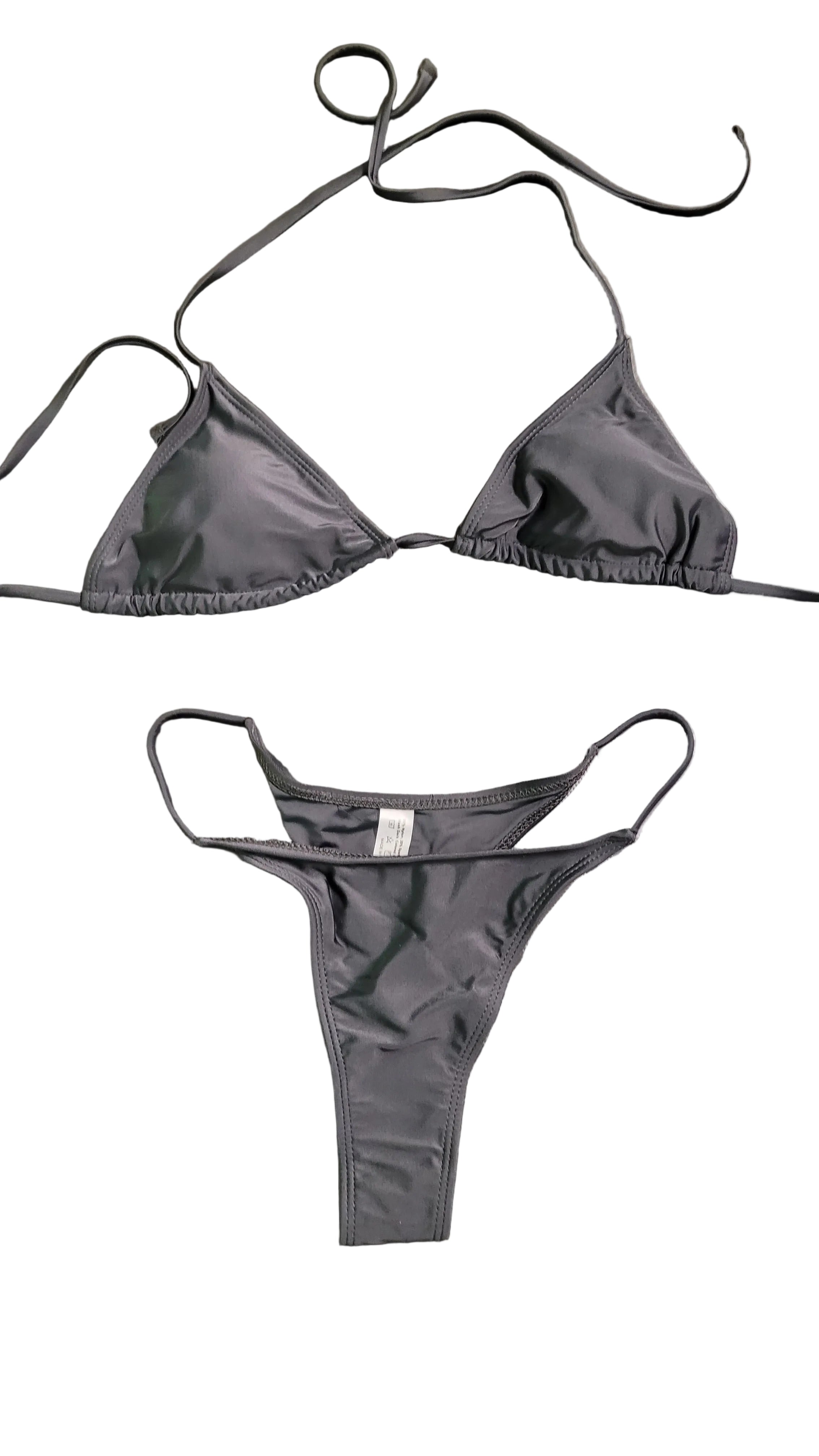 Black Triangle Tie Side Bikini Set Two Piece Swimsuit