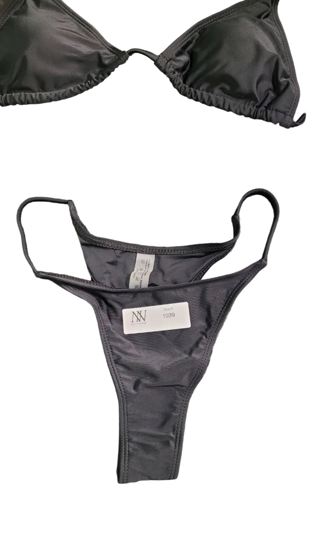 Black Triangle Tie Side Bikini Set Two Piece Swimsuit