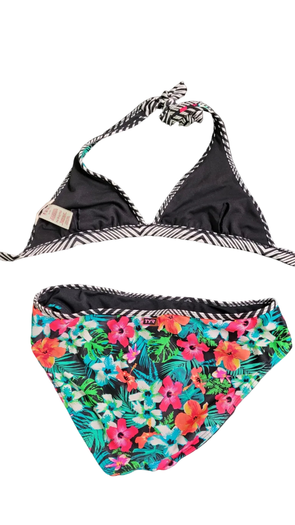 #1040 Floral Tropical Print Bikini Set Multicolor Two Piece Swimsuit
