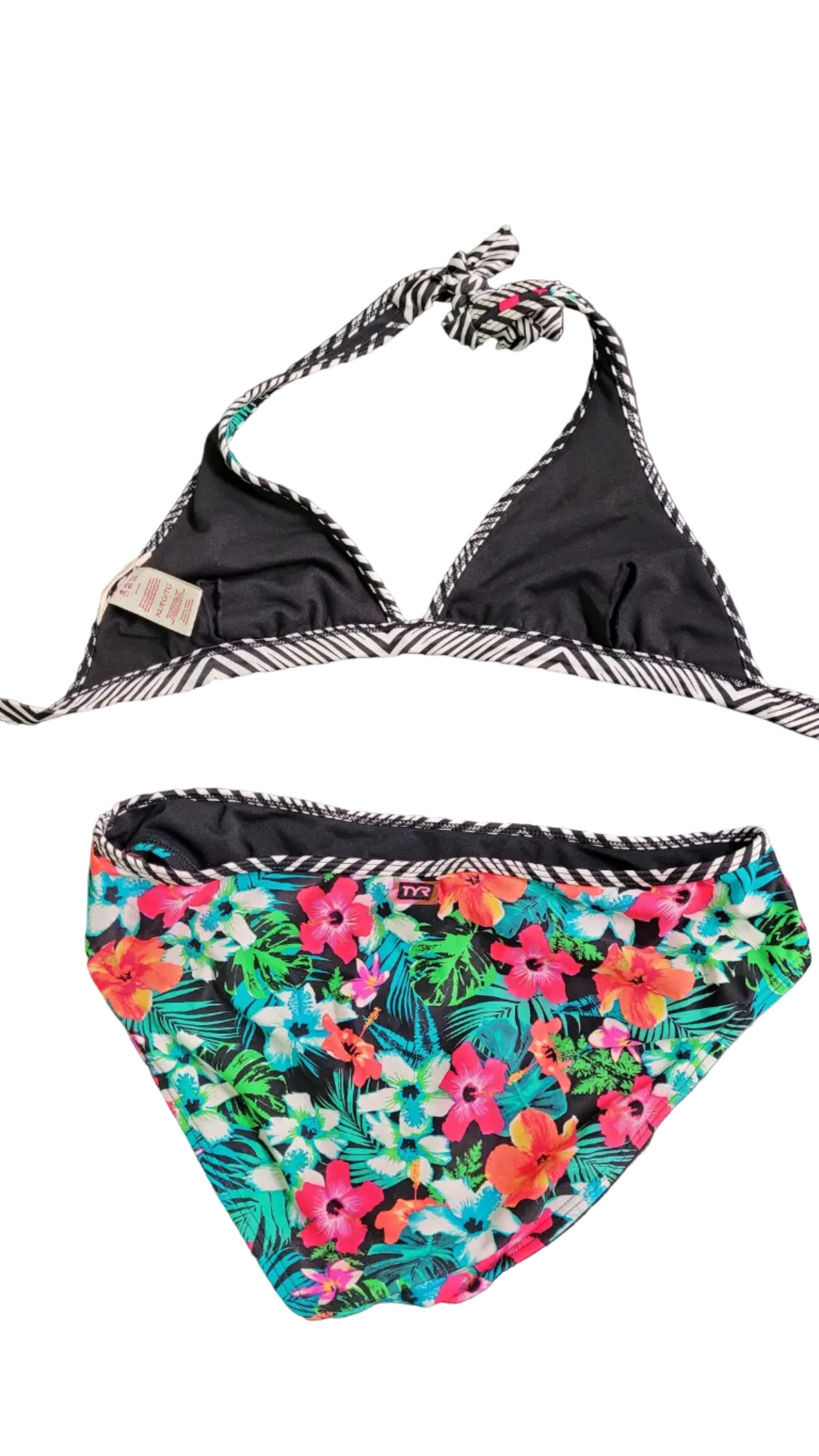 #1040 Floral Tropical Print Bikini Set Multicolor Two Piece Swimsuit