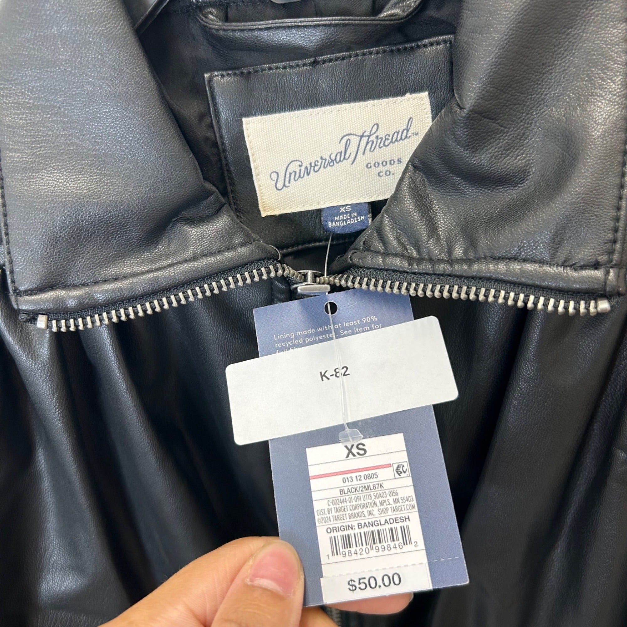 K-82 Universal Thread Women's Gathered Bomber Jacket Black Size XS