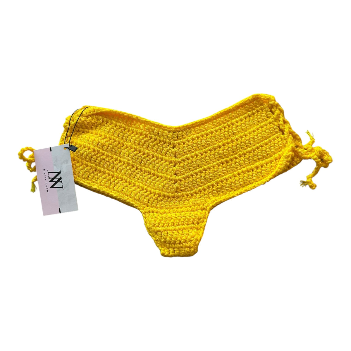 Sunny Yellow Boy-Shorts Crochet Bikini Bottom by Nikita Naomi