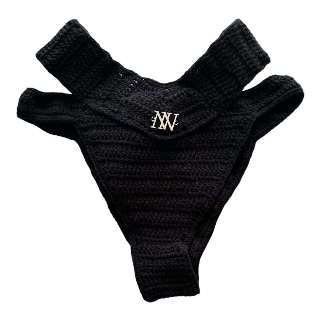 Black Body Wrap Crochet Bikini Bottom by Nikita Naomi
