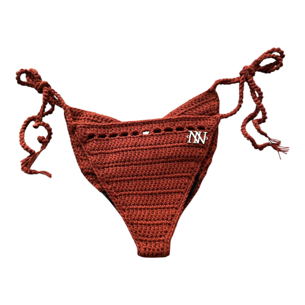 Brown Nova Crochet Bikini Bottom by Nikita Naomi