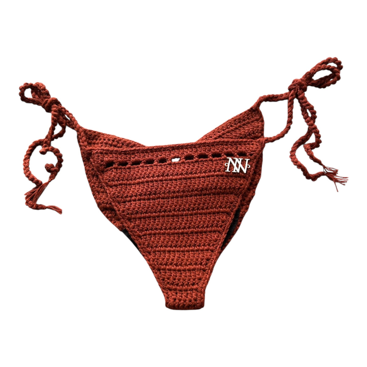 Brown Nova Crochet Bikini Bottom by Nikita Naomi