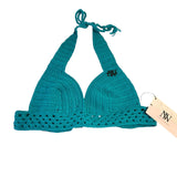 Teal Square Bralette Handmade Crochet Bikini Top by Nikita Naomi