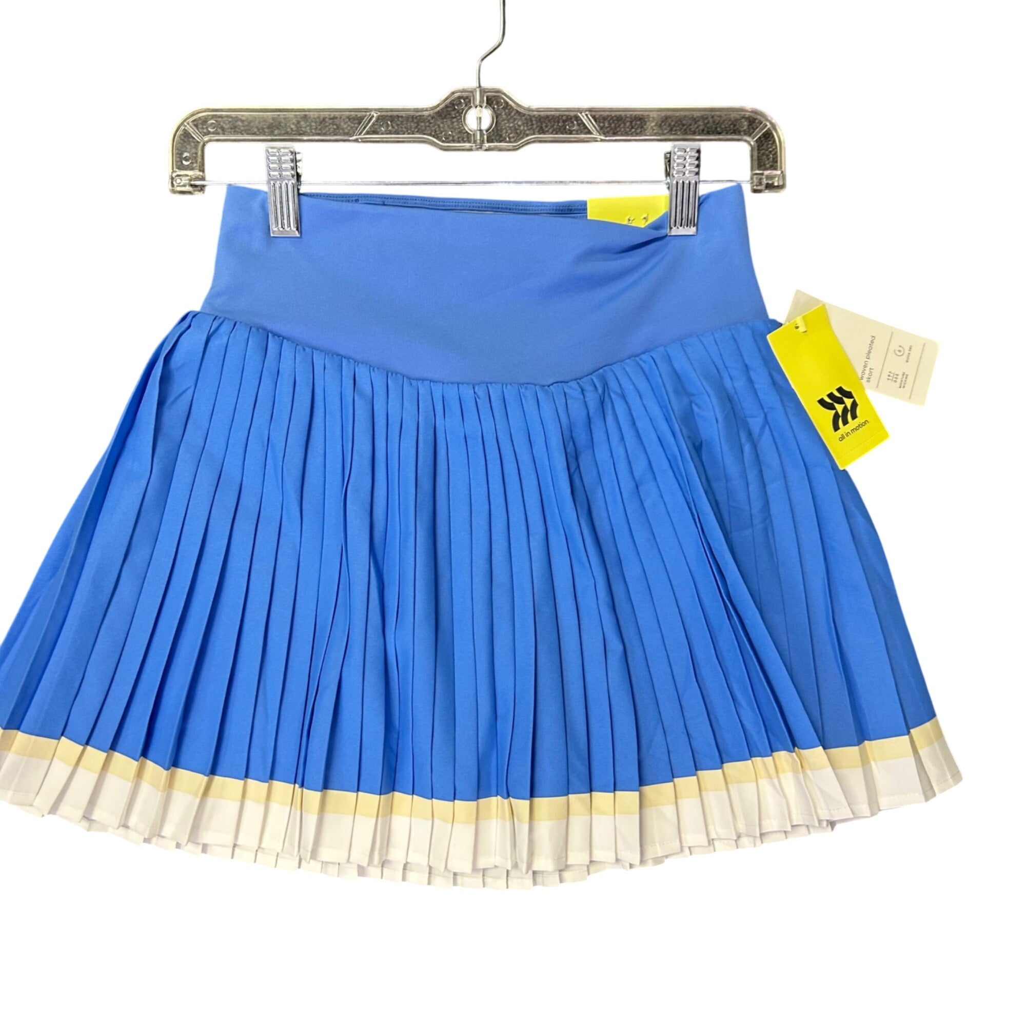 K-308 All in Motion Woven High Rise Pleated Skort Blue Quick Dry Moisture Size XS