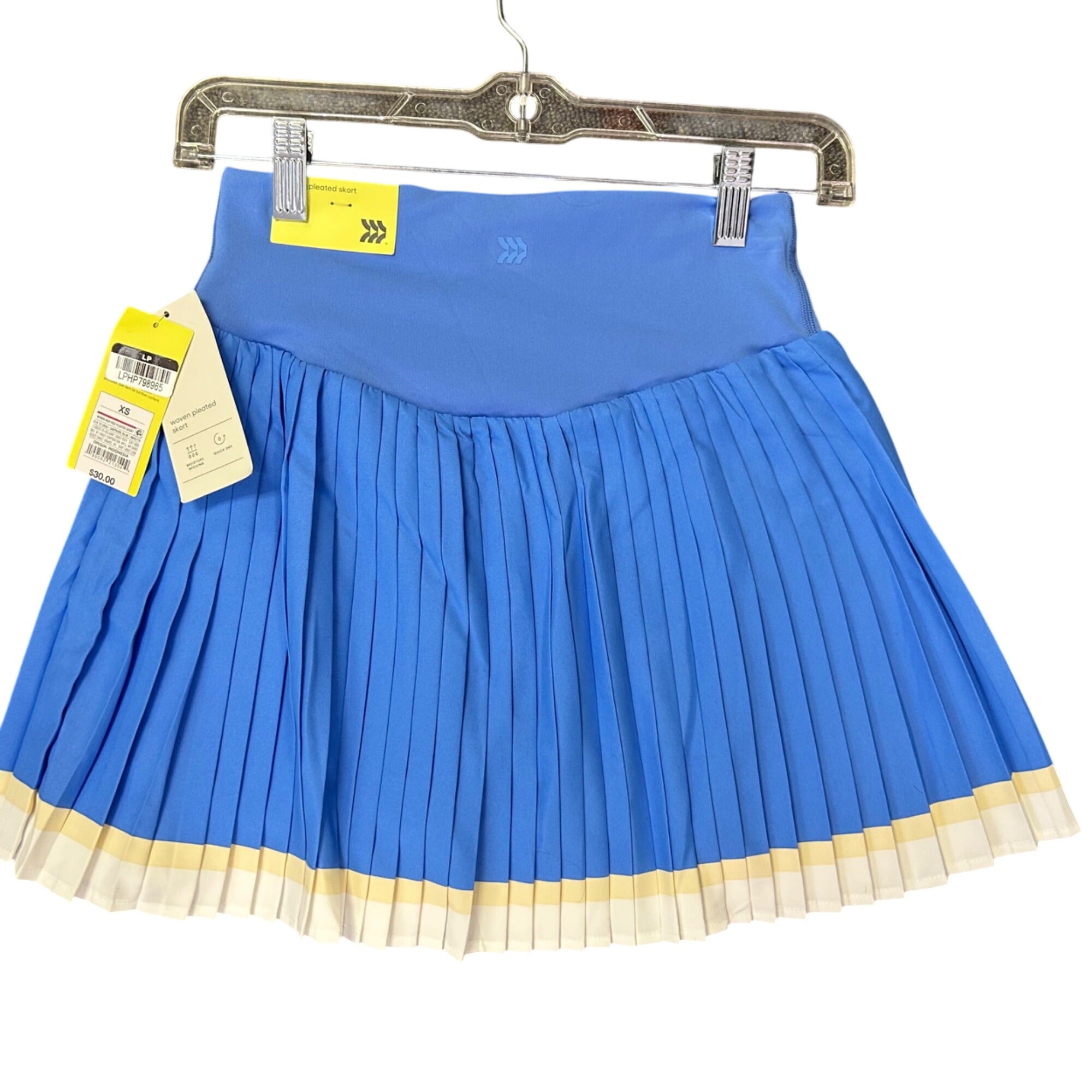 K-308 All in Motion Woven High Rise Pleated Skort Blue Quick Dry Moisture Size XS