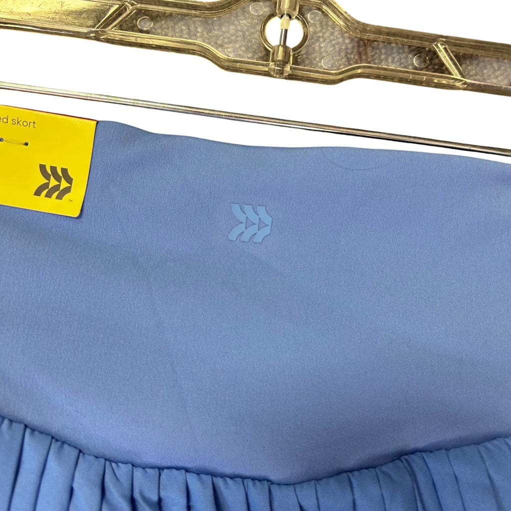 K-308 All in Motion Woven High Rise Pleated Skort Blue Quick Dry Moisture Size XS