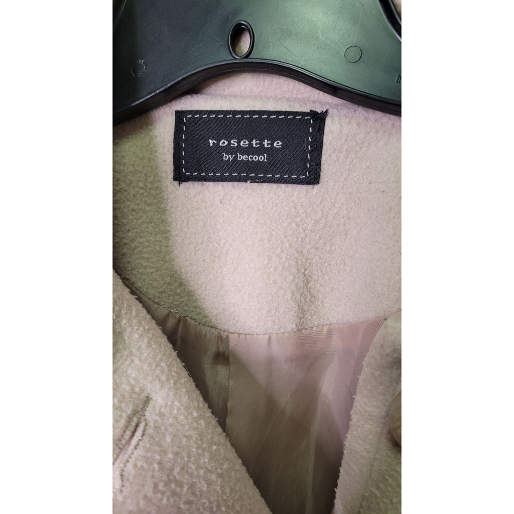 CG-20 Rosette By BeCool Women's Soft Beige Button-Front Peacoat Jacket Size Small
