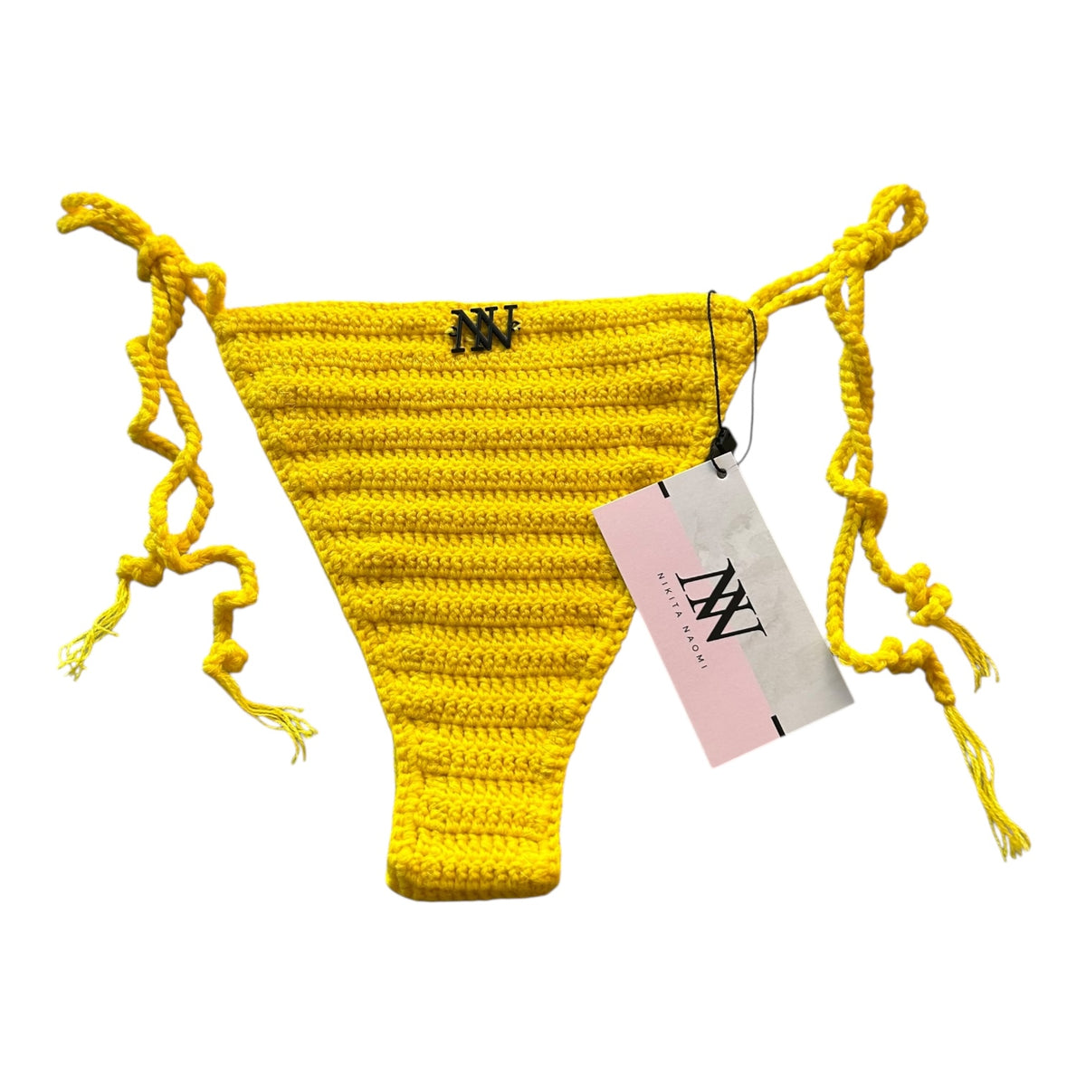 Sunny Yellow Classic Crochet Bikini Bottom by Nikita Naomi