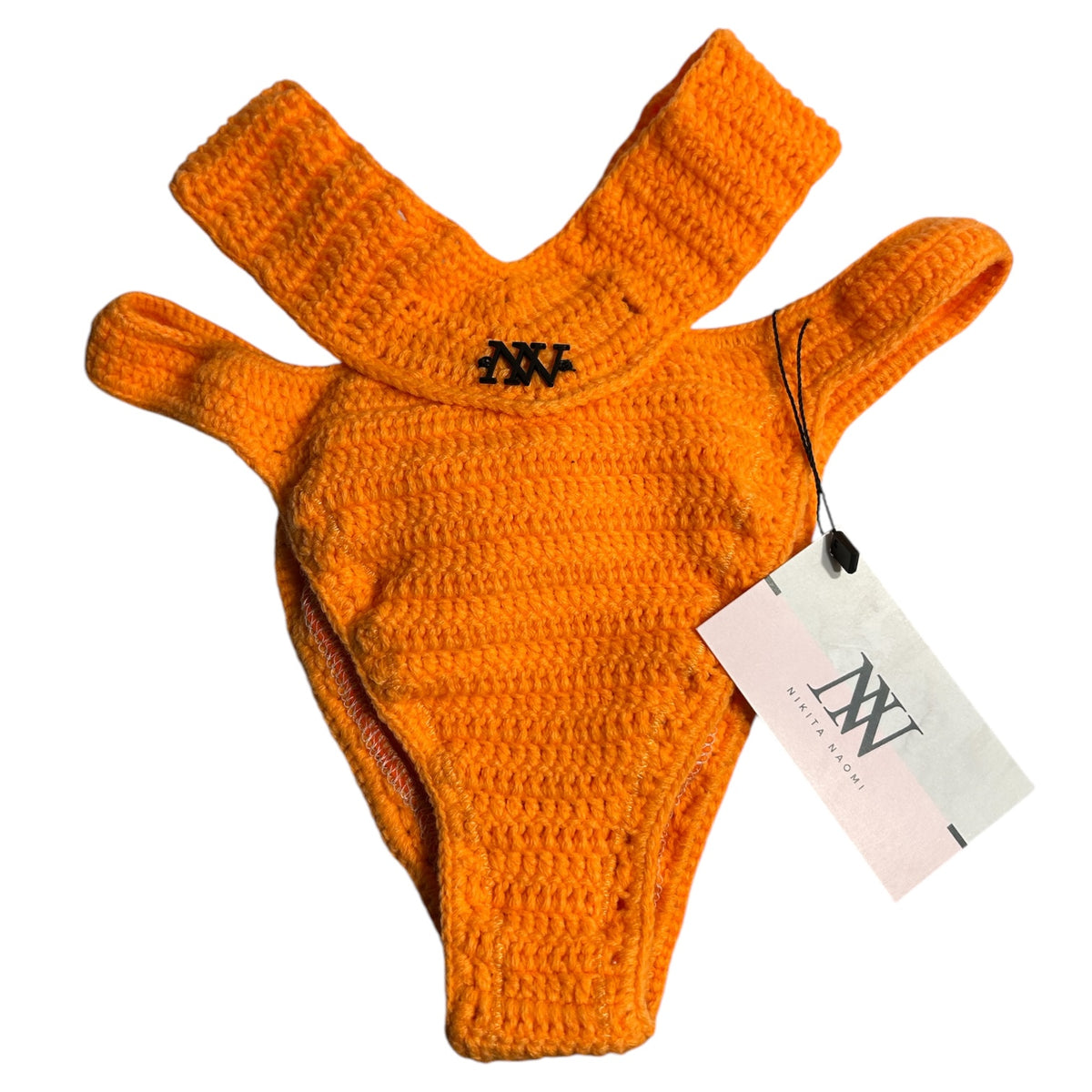 Orange Body Wrap Handmade Crochet Bottom by Nikita Naomi