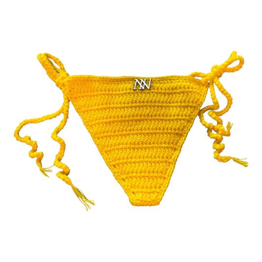 Yellow Mini Crochet Bikini Bottom by Nikita Naomi