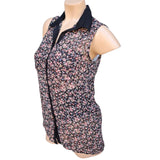 Kirra Floral Print Sleeveless Button-Down Top Women's Size Large