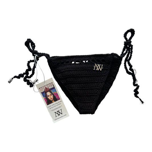 Black Nova Crochet Bikini Bottom by Nikita Naomi