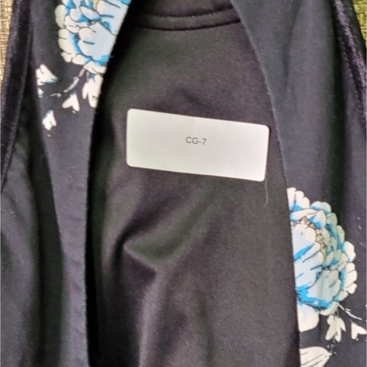 CG-7 Emerald Sundae Girls Navy Blue Floral Halter Dress With Open Back Size 5