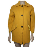 Queens Rabbit Mustard Yellow Wool Jacket, Women's XS