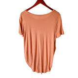 Wet Seal Women's Scoop Neck Short Sleeve T-Shirt, Tan Size Small