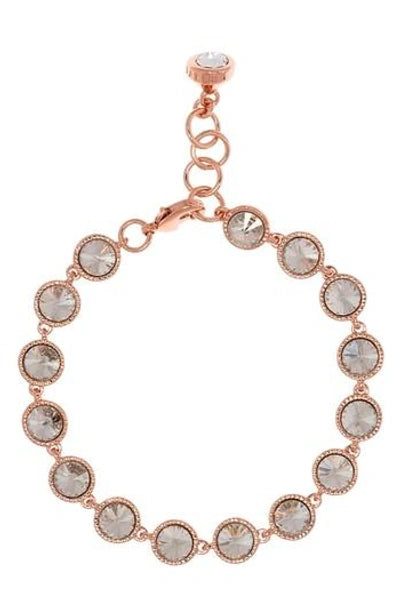 Ted Baker Raalyn: Rivoli Crystal Single Strand Bracelet, Rose Gold, Clear
