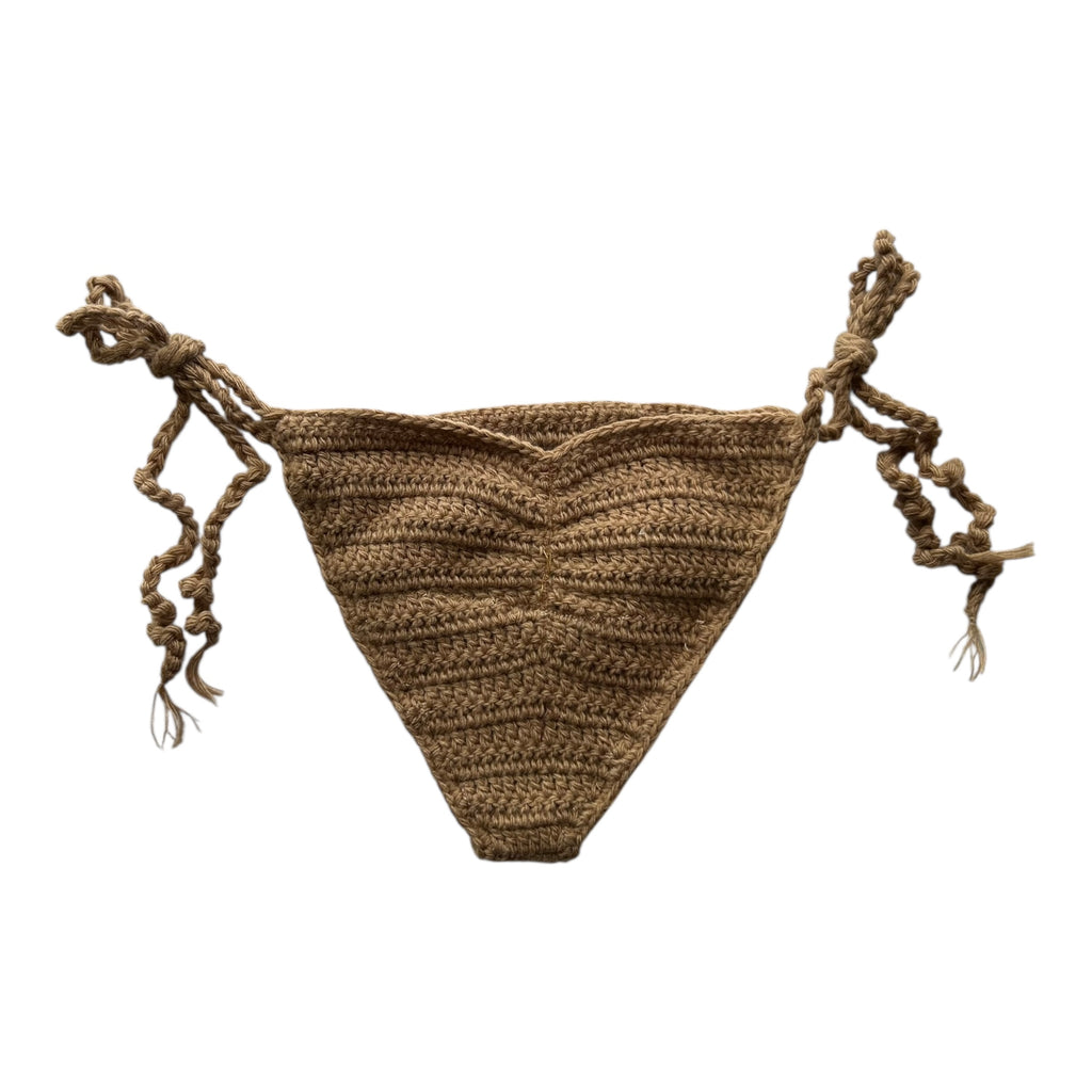 Tan Nova Crochet Bikini Bottom by Nikita Naomi