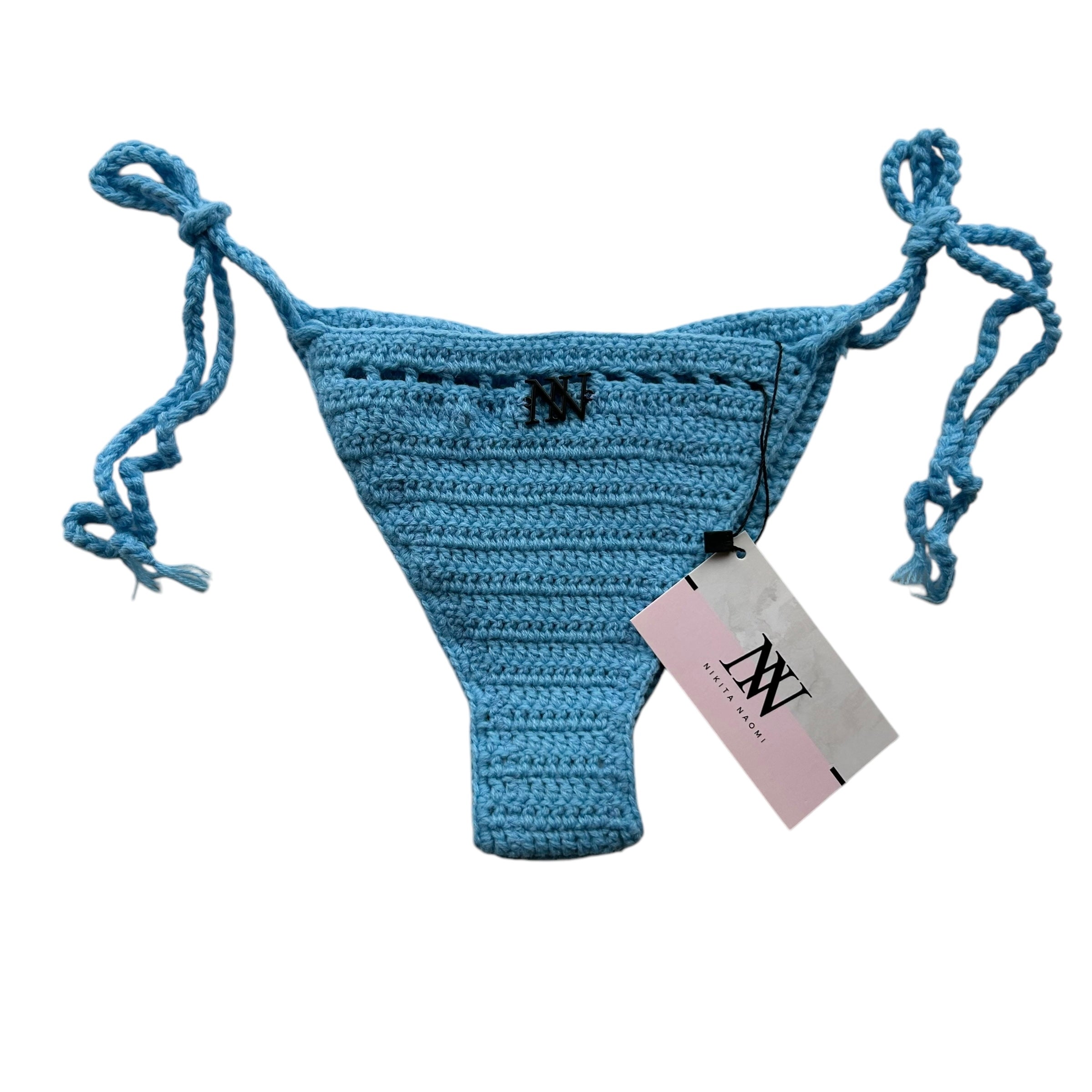 Sky Blue Nova Crochet Bikini Bottom by Nikita Naomi