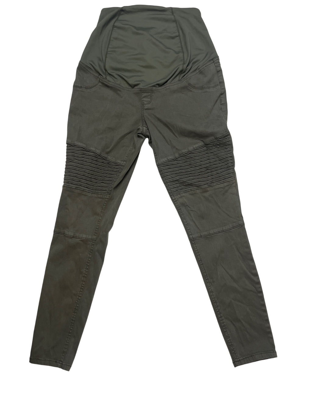 #1050 Isabel Maternity Size 2 Olive Green Moto Skinny Maternity Pants