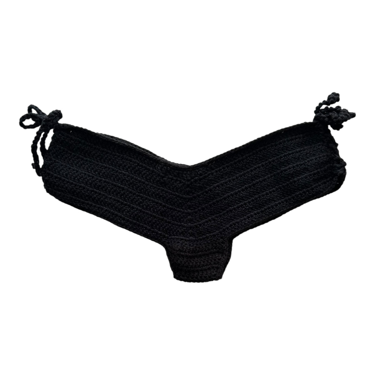Black Boy-Shorts Crochet Bikini Bottom by Nikita Naomi