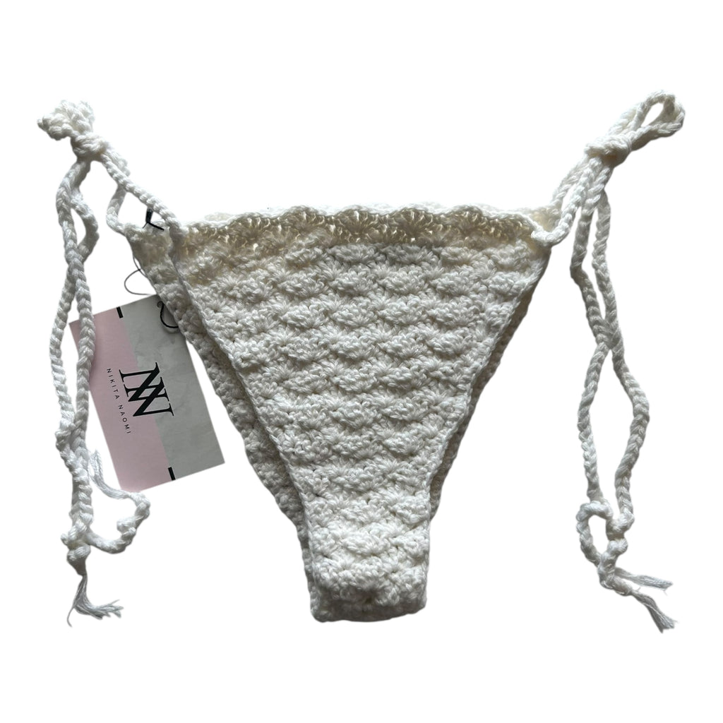 White Shell Crochet Bikini Bottom by Nikita Naomi